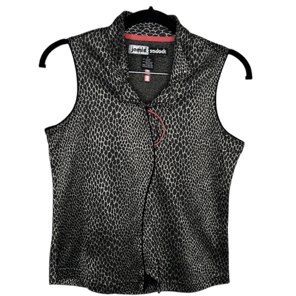 Jamie Sadock Gold Animal Print Golf Tank Top Sz S